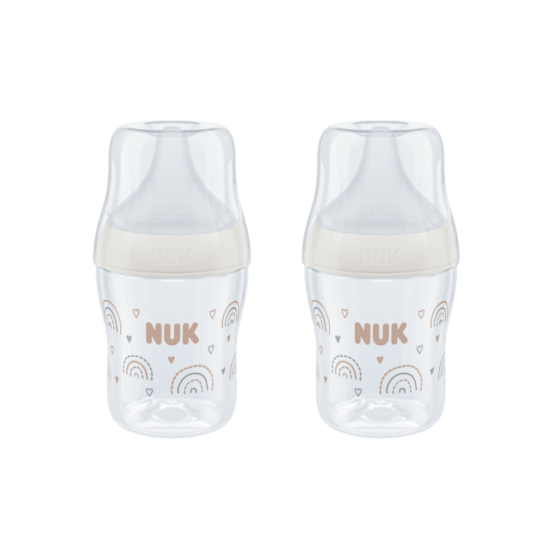 NUK Perfect Match Newborn Set - 150ml Twin Pack Beige/Rainbow