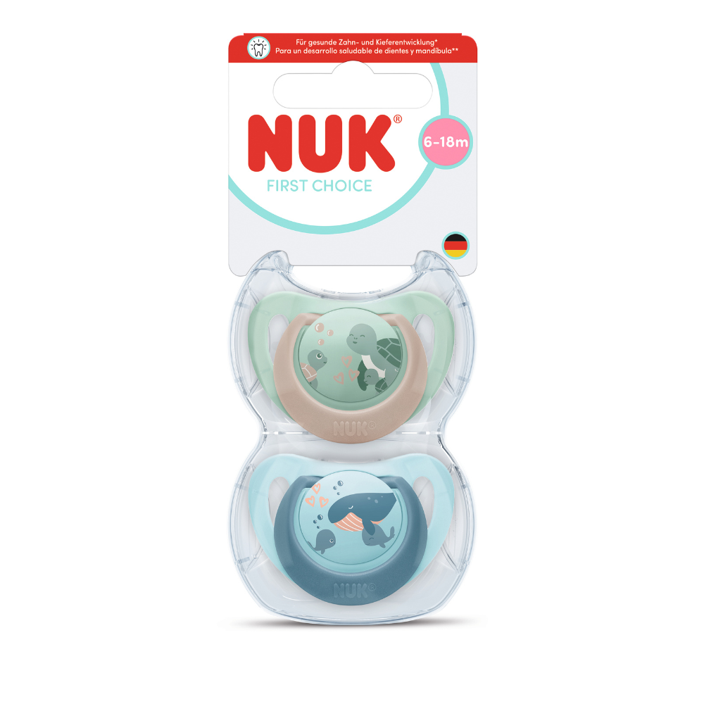 NUK First Choice Soother 2 pack - Turtle/Whale