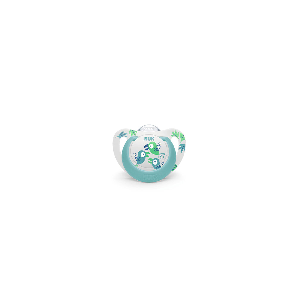 NUK Star Silicone Soother 1 Pack- Birds - ShopBaby