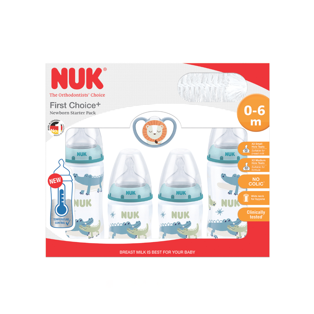 NUK Temperature Control First Choice Glow Starter Pack - Crocodile