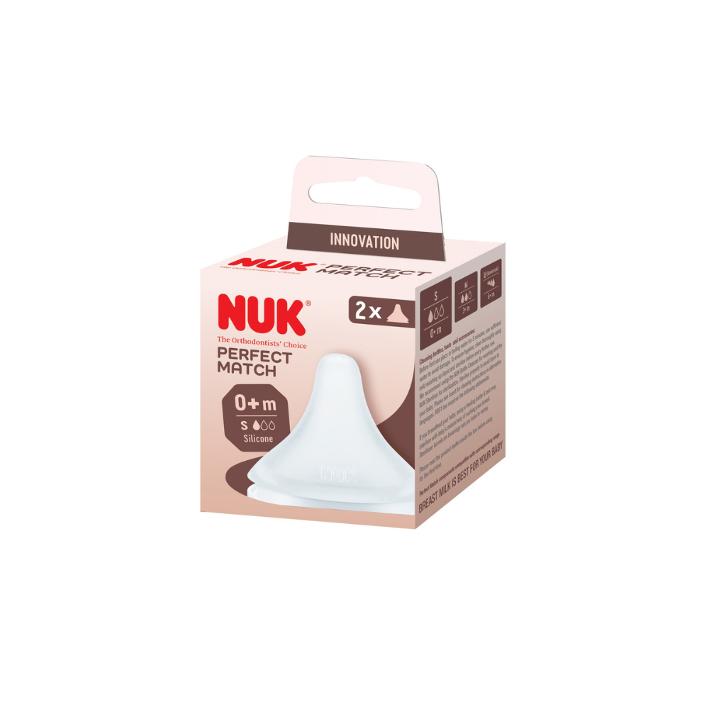NUK Perfect Match soft and flexible silicone teat Slow Flow