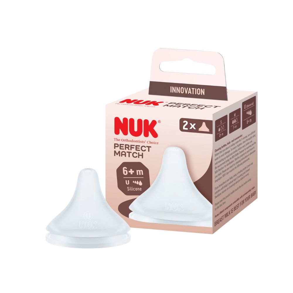 NUK Perfect Match Soft and Flexible Silicone Teat - 2 Pack
