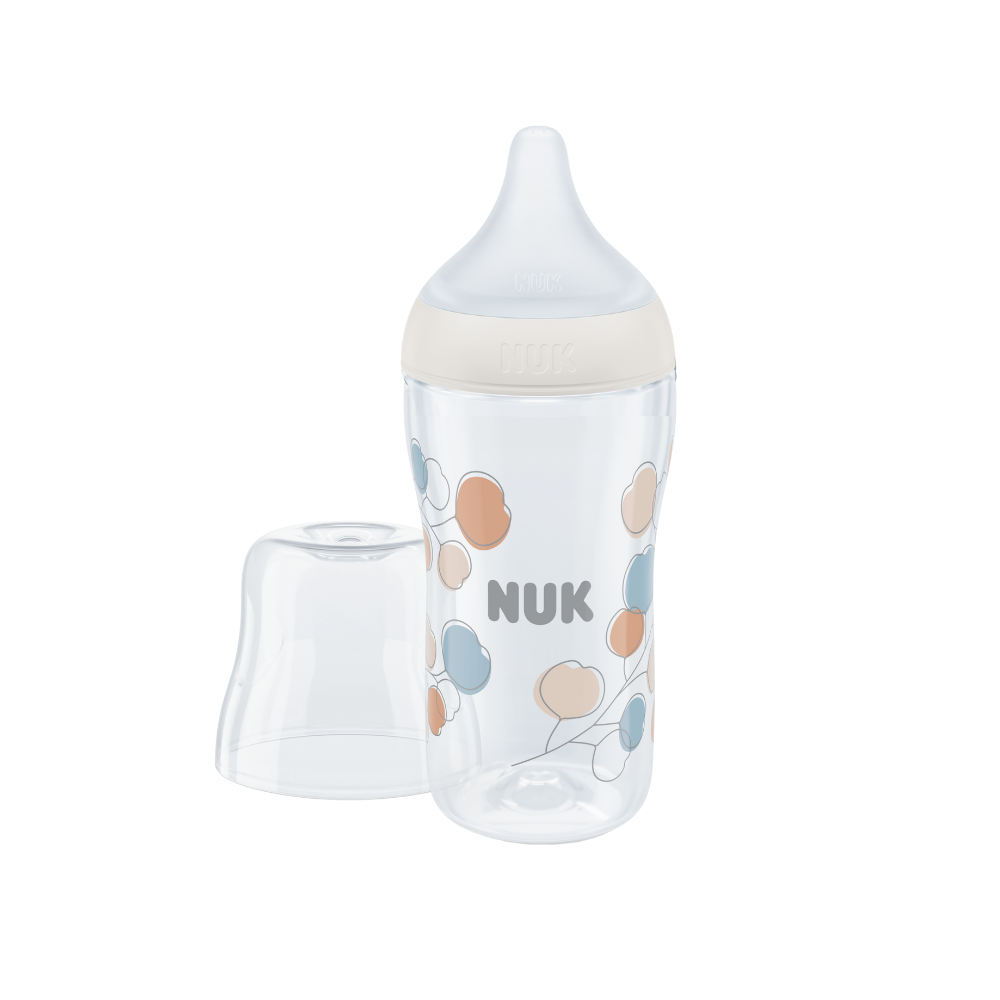 NUK Perfect Match Bottle with Soft and Flexible Silicone Teat 260ml - Cotton