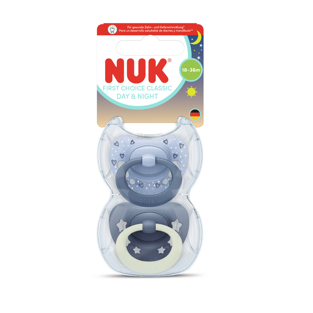 NUK First Choice Classic Day&Night 2 pack - Blue/Star