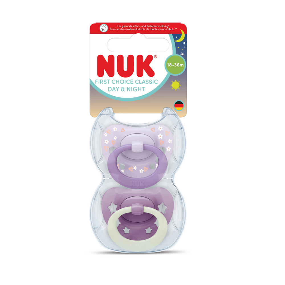 NUK First Choice Classic Day&Night 2 pack - Purple/Star