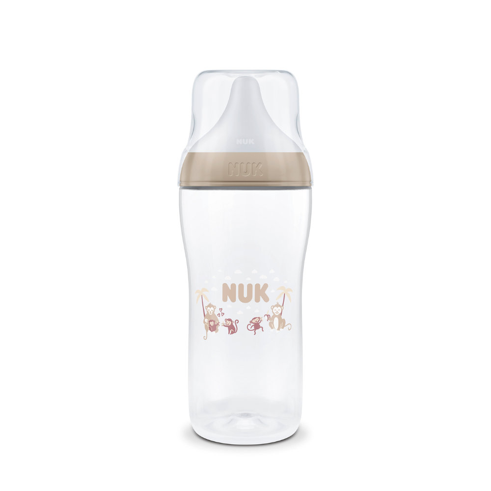 NUK Perfect Match Bottle with Soft and Flexible Silicone Teat 360ml - Monkey
