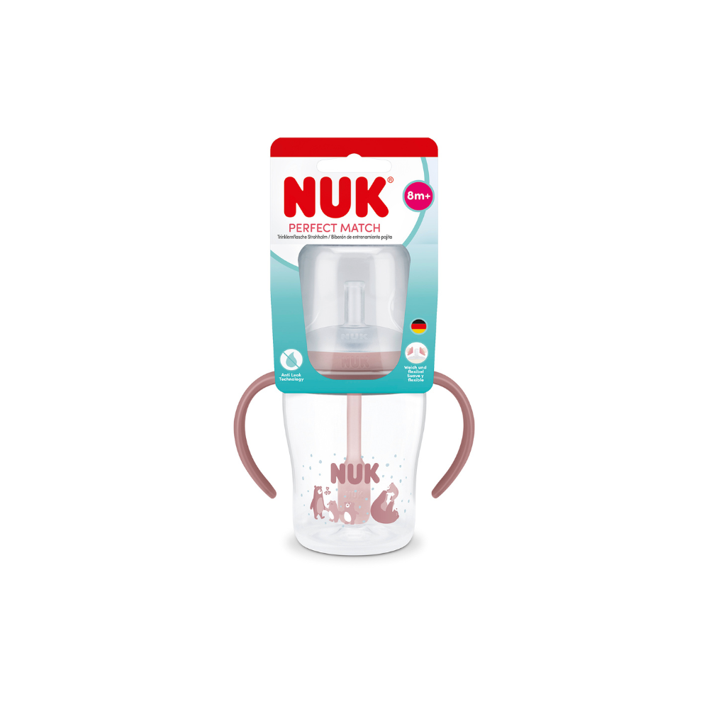 NUK Perfect Match Straw Learner Bottle - Bears