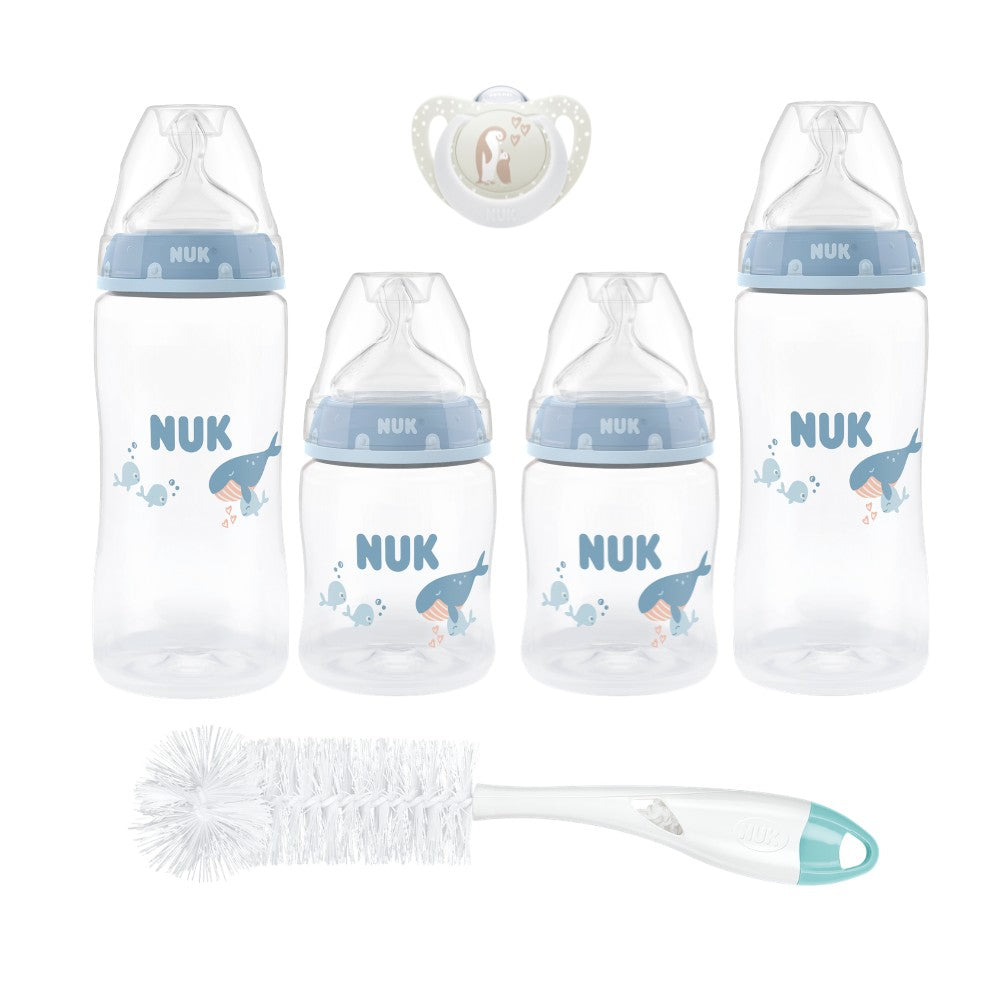 NUK First Choice 4 Bottle Starter Pack - Whale