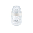 NUK Nature Sense Temperature Control 150ml Bottle with Silicone Teat Small Hole Teat - Bubbles - ShopBaby