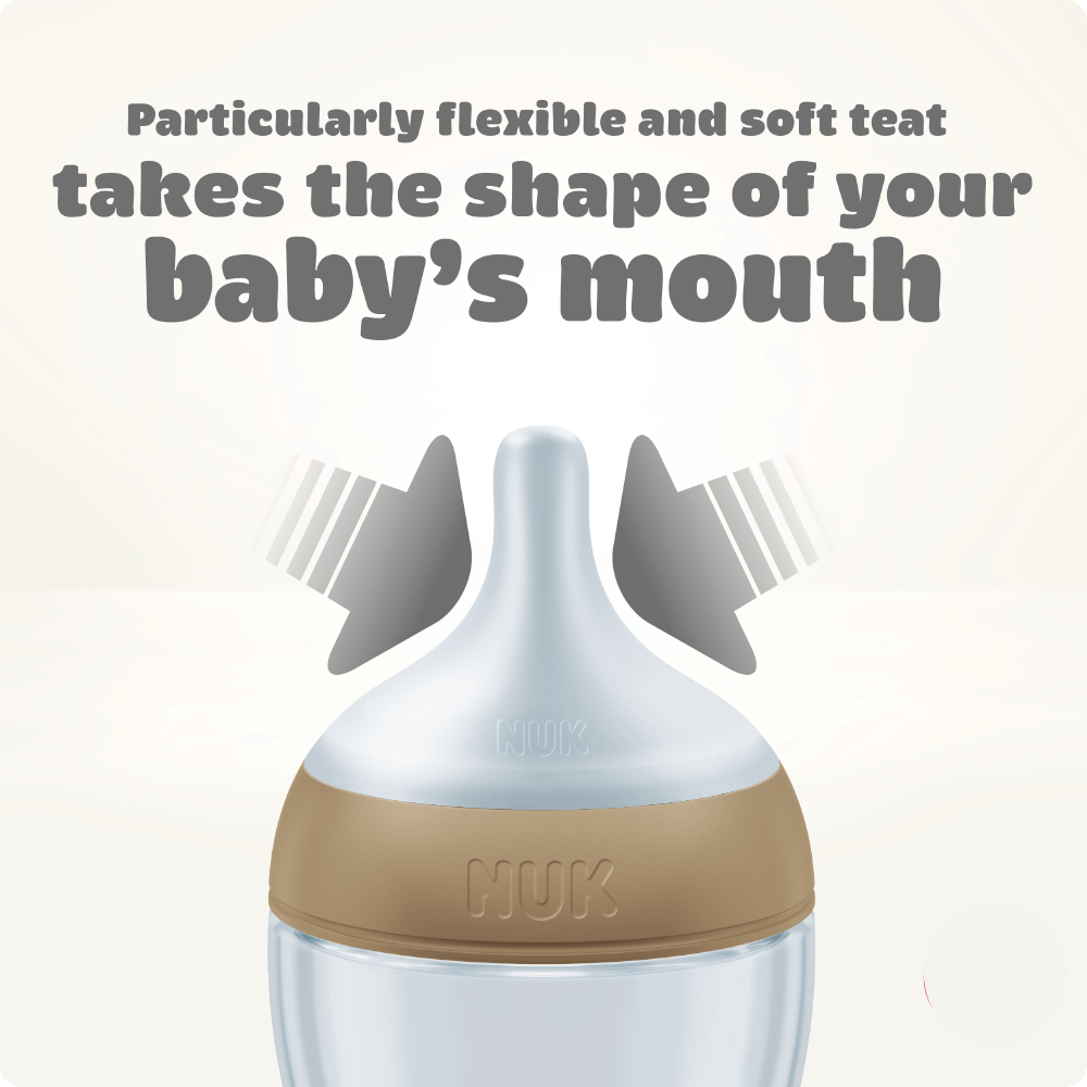 NUK Perfect Match Bottle with soft and flexible silicone teat