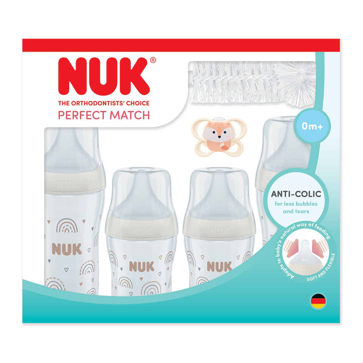 NUK Perfect Match Newborn Set - Starter Pack Rainbow