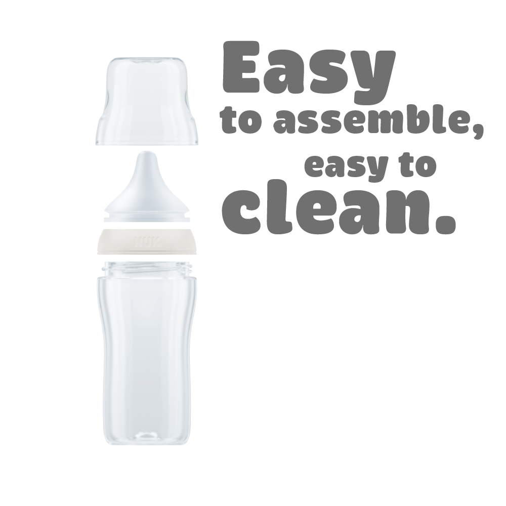 NUK Perfect Match Bottle with soft and flexible silicone teat