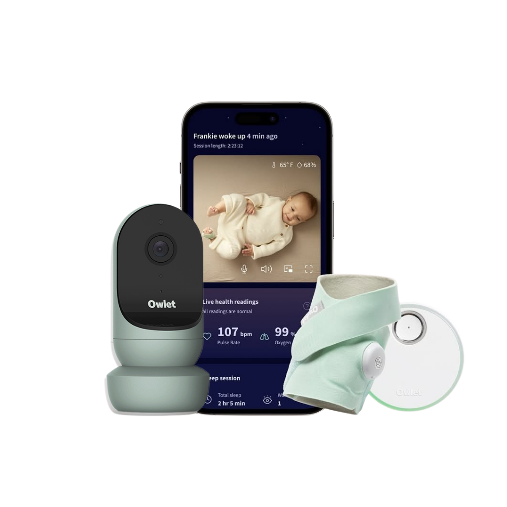 Owlet Dream Sock & FREE Cam 2 Sage Bundle - FDA-Cleared Baby Monitor
