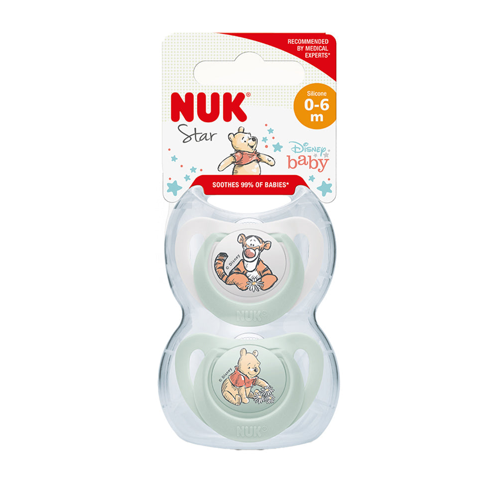 NUK Disney Star Soother Silicone 2 pack - Green
