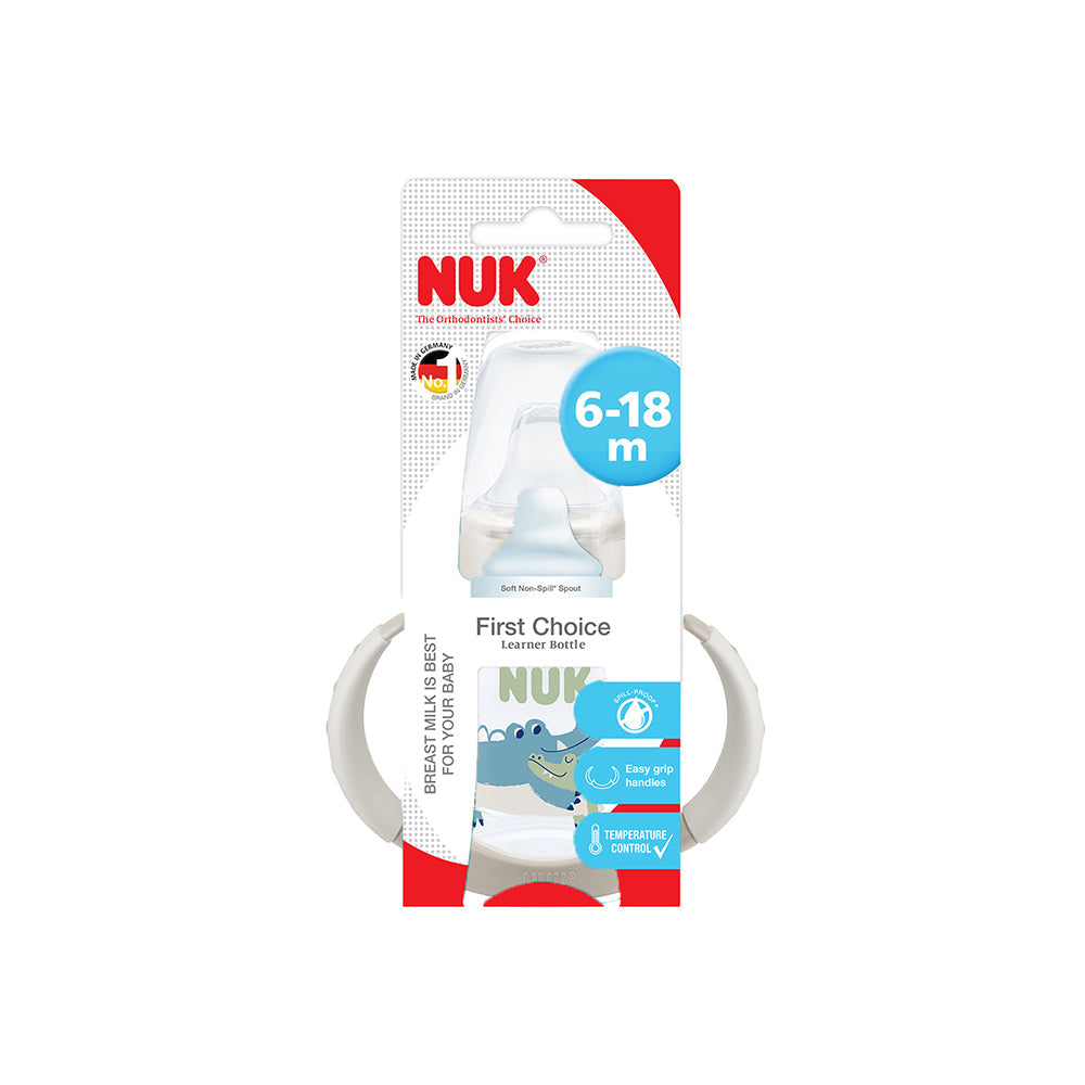 NUK First Choice Non Spill Spout Learner Bottle 150ml - Crocodile