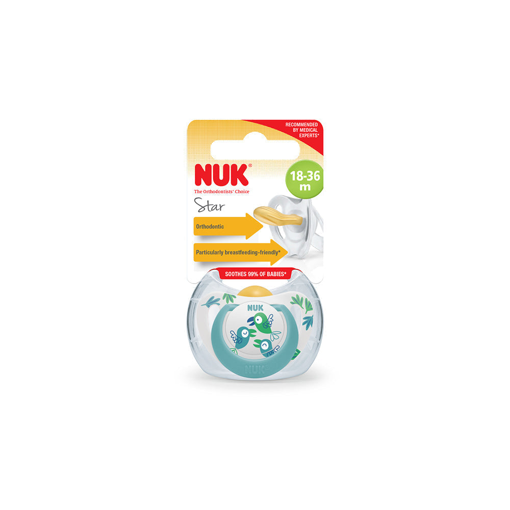 NUK Star Latex Soother 1 Pack - Birds