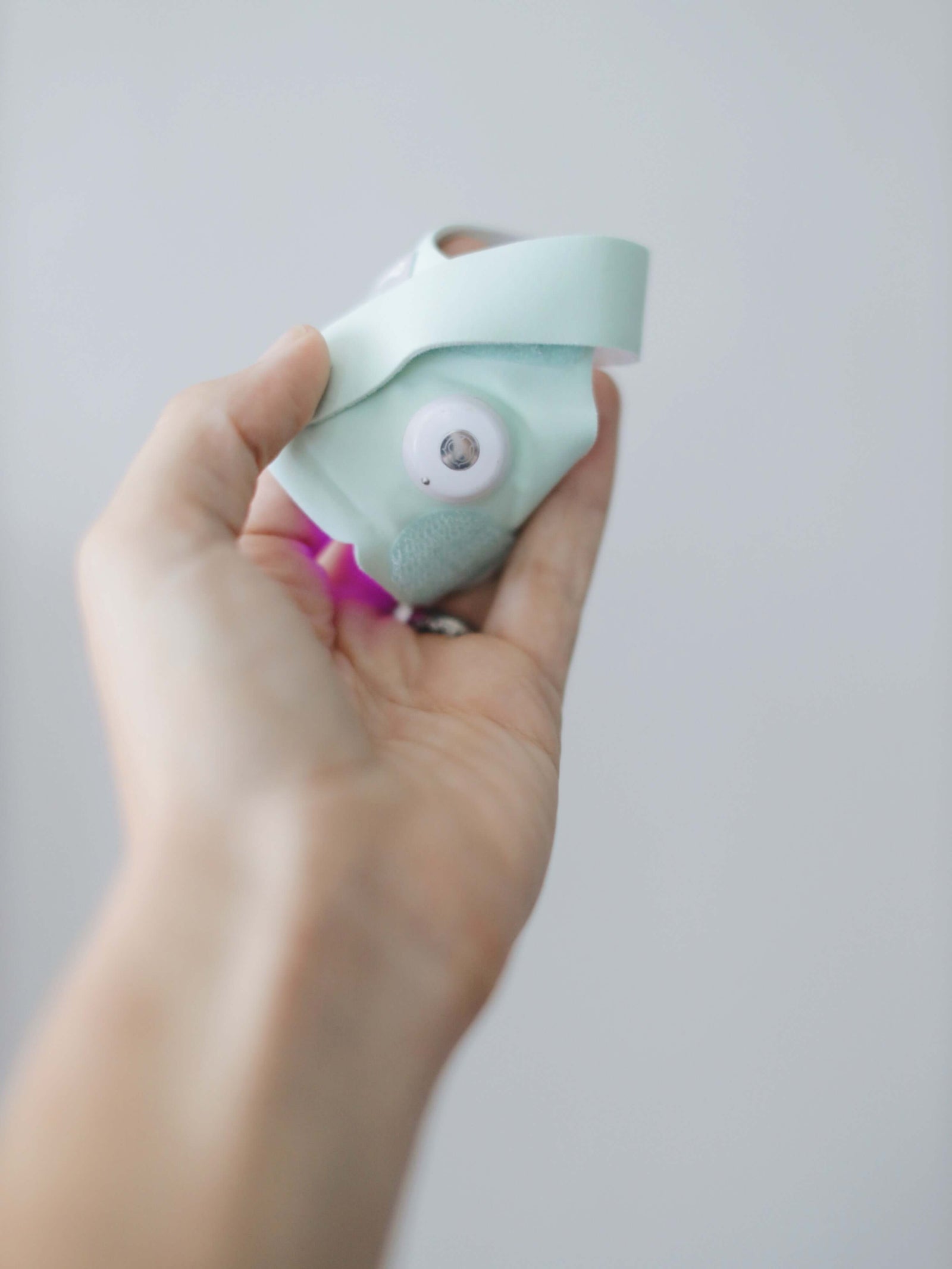 Owlet sock being cleaned