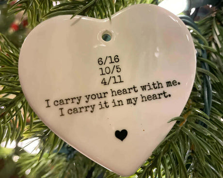 curated message with dates printed gift