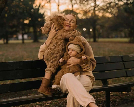 Mother holding toddler