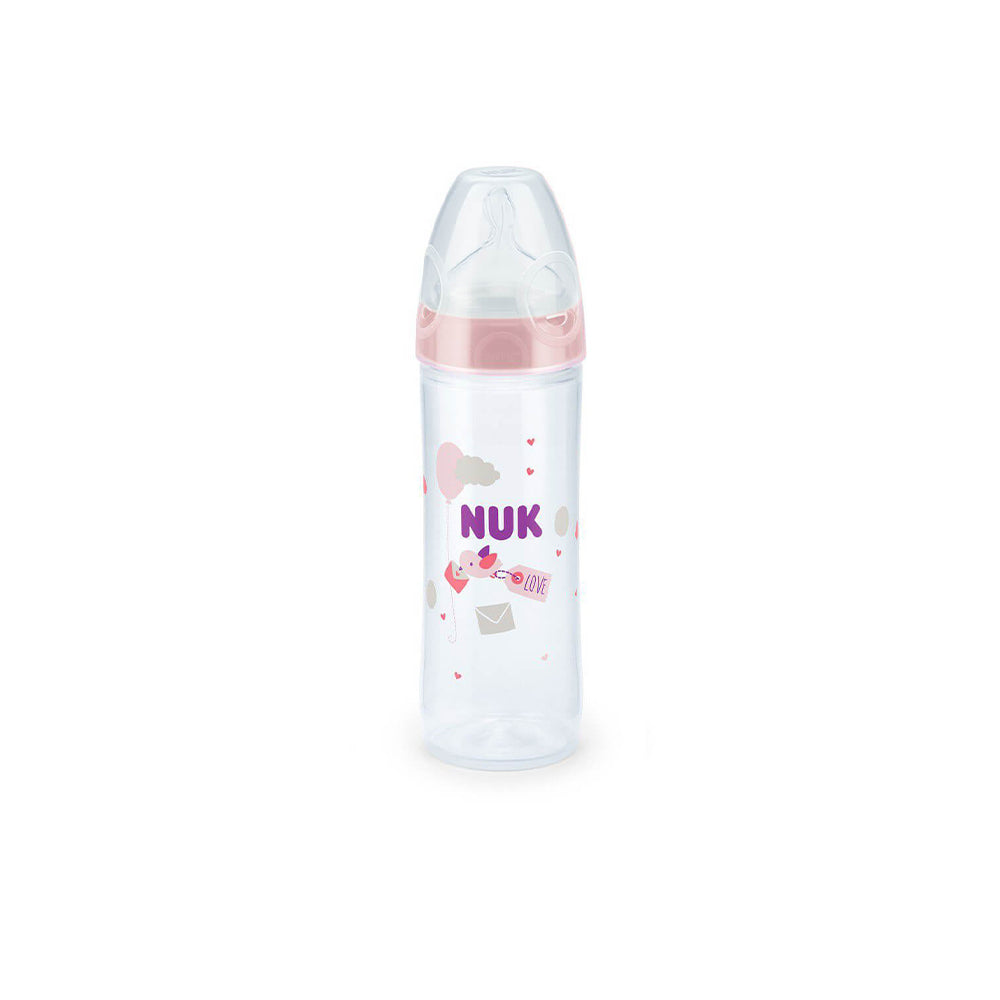 NUK New Classic Bottle 250ml- Pink Bird - ShopBaby