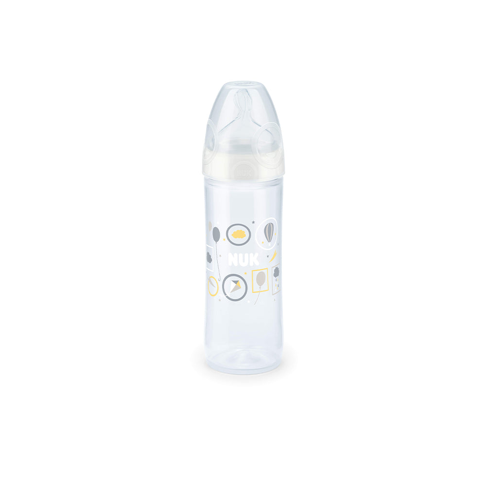 NUK New Classic Bottle 250ml- Grey Balloon - ShopBaby