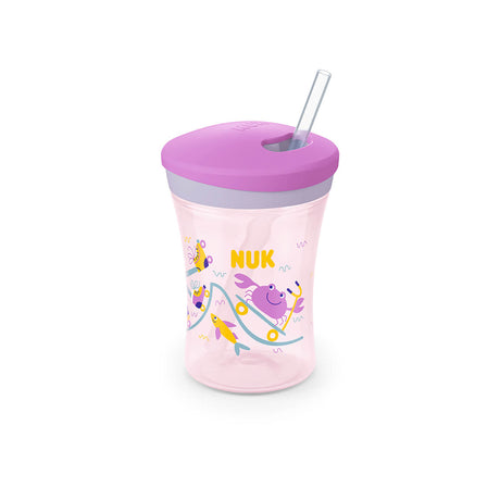 NUK Evolution Action Cup with Straw - Crab - ShopBaby