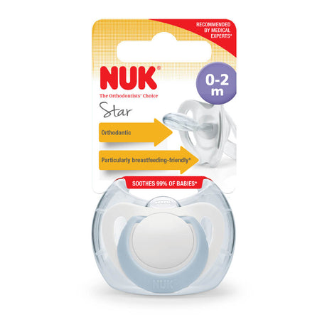 NUK Star Silicone Soother 1 Pack - Blue