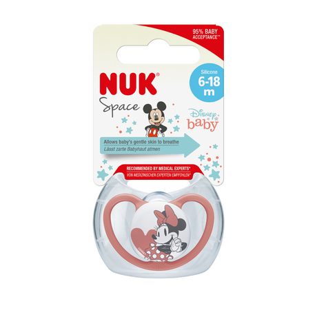 NUK Disney Space Soother Silicone 1 pack - Minnie Blush