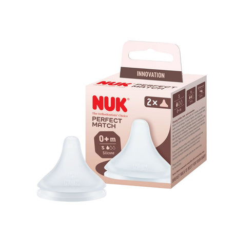 NUK Perfect Match soft and flexible silicone teat slow flow