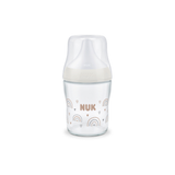 NUK Perfect Match Glass Bottle with Soft and Flexible Silicone Teat 120ml - Rainbow