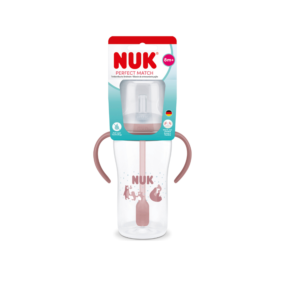 NUK Perfect Match Straw Learner Bottle - Bears