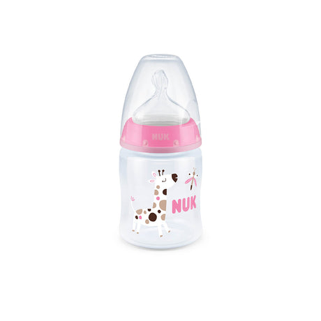 NUK Temperature Control First Choice Bottle with Silicone Teat 150ml - Giraffe - Shopbaby