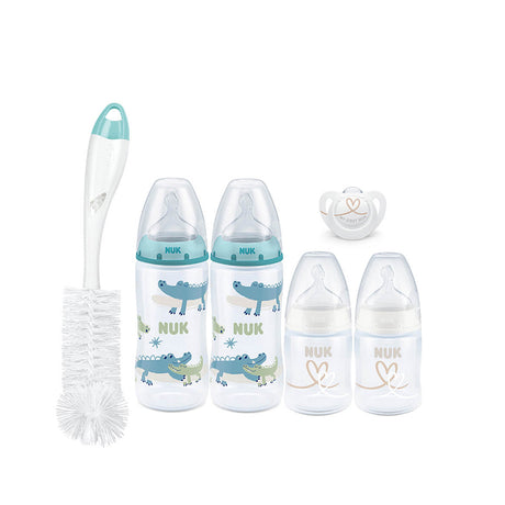 NUK First Choice Temperature Control Bottle Starter Pack- Crocodile - ShopBaby
