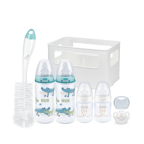 NUK First Choice Temperature Control Bottle Crate Starter Pack- Crocodile - ShopBaby