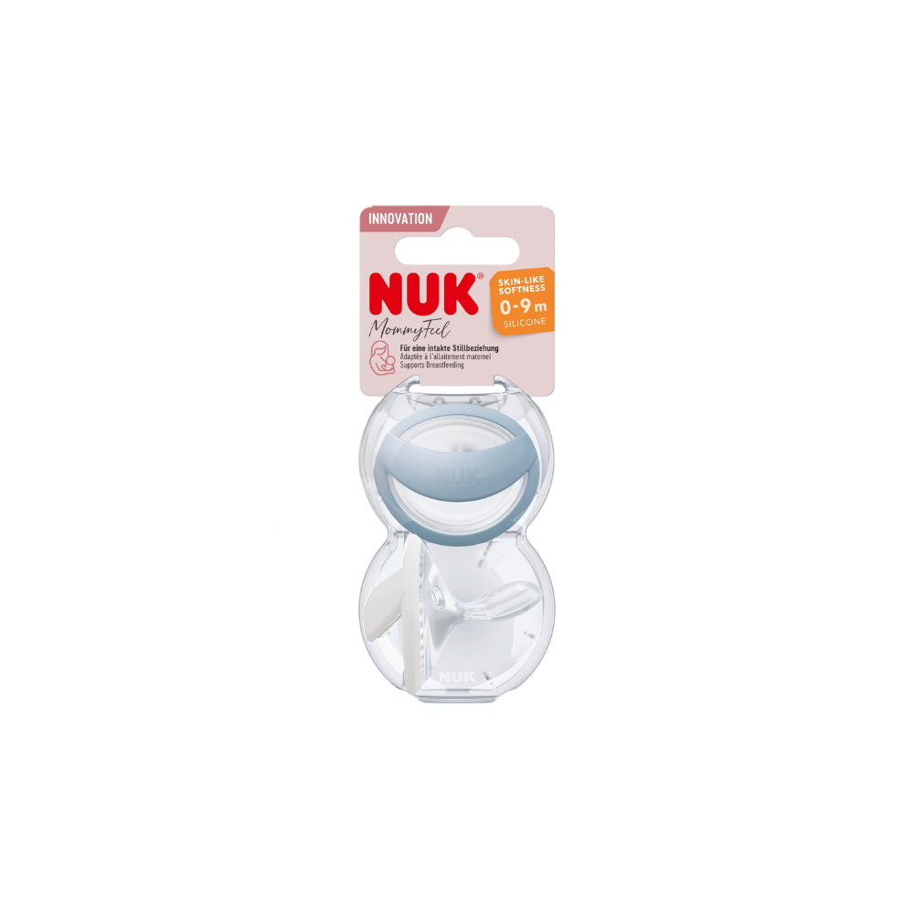 NUK Mommy Feel Silicone Soother 2 Pack - Blue