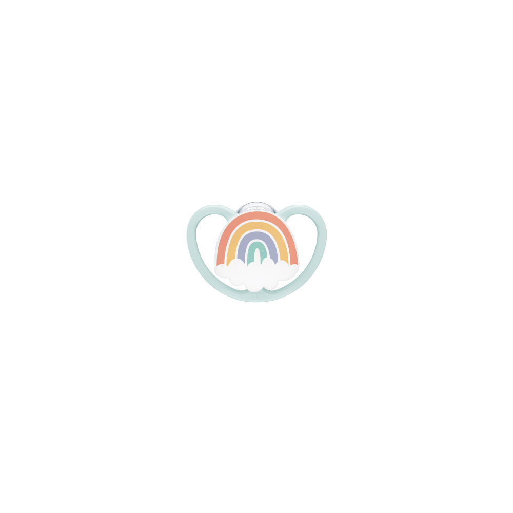 NUK Space Silicone Soother 1 pack - Rainbow