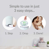 Korbell Classic 16 Litre Nappy Bin Bundle (with free liner) - White