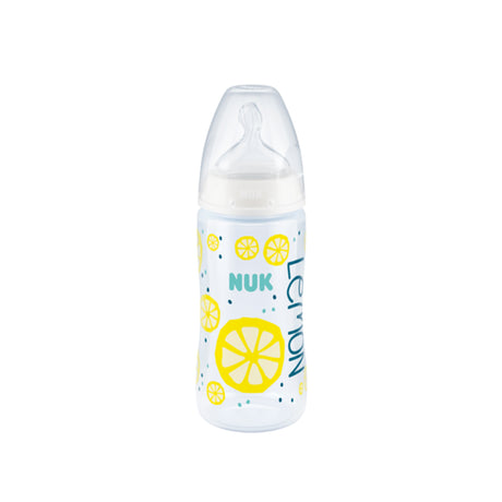 NUK First Choice Temperature Control Bottle with Silicone Teat 300ml- Lemon Limited Editon - ShopBaby