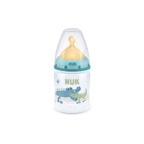 NUK First Choice Temperature Control with Latex Teat 150ml- Crocodile - ShopBaby