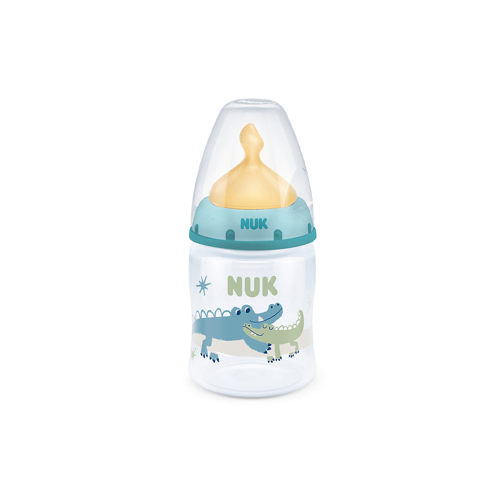 NUK First Choice Temperature Control with Latex Teat 150ml- Crocodile - ShopBaby