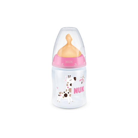 NUK First Choice Temperature Control Bottle with Latex Teat 150ml- Giraffe - ShopBaby