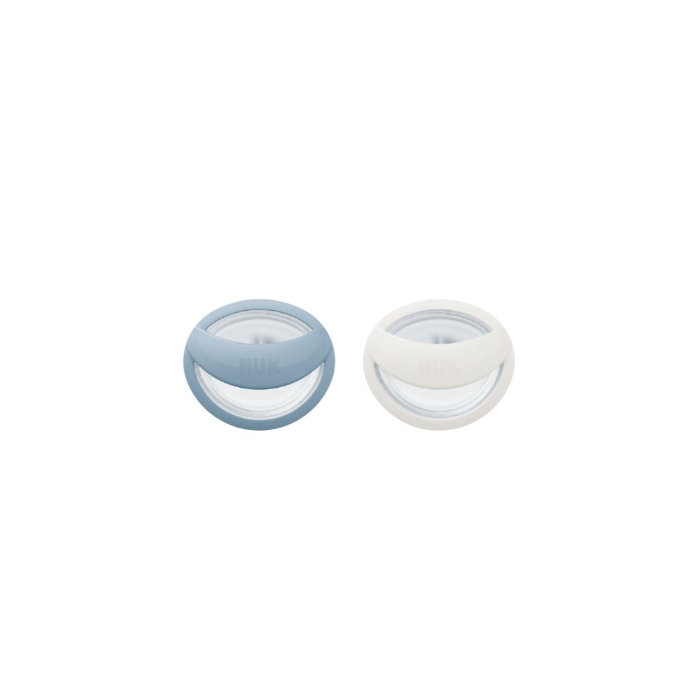 NUK Mommy Feel Silicone Soother 2 Pack - Blue