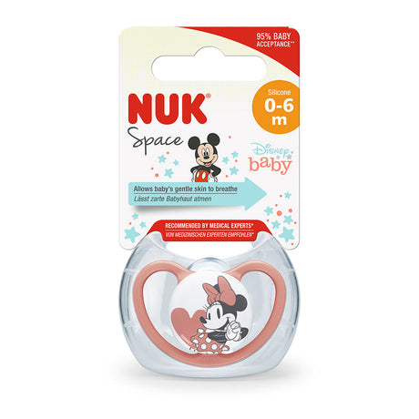 NUK Disney Space Soother Silicone 1 pack - Minnie Blush