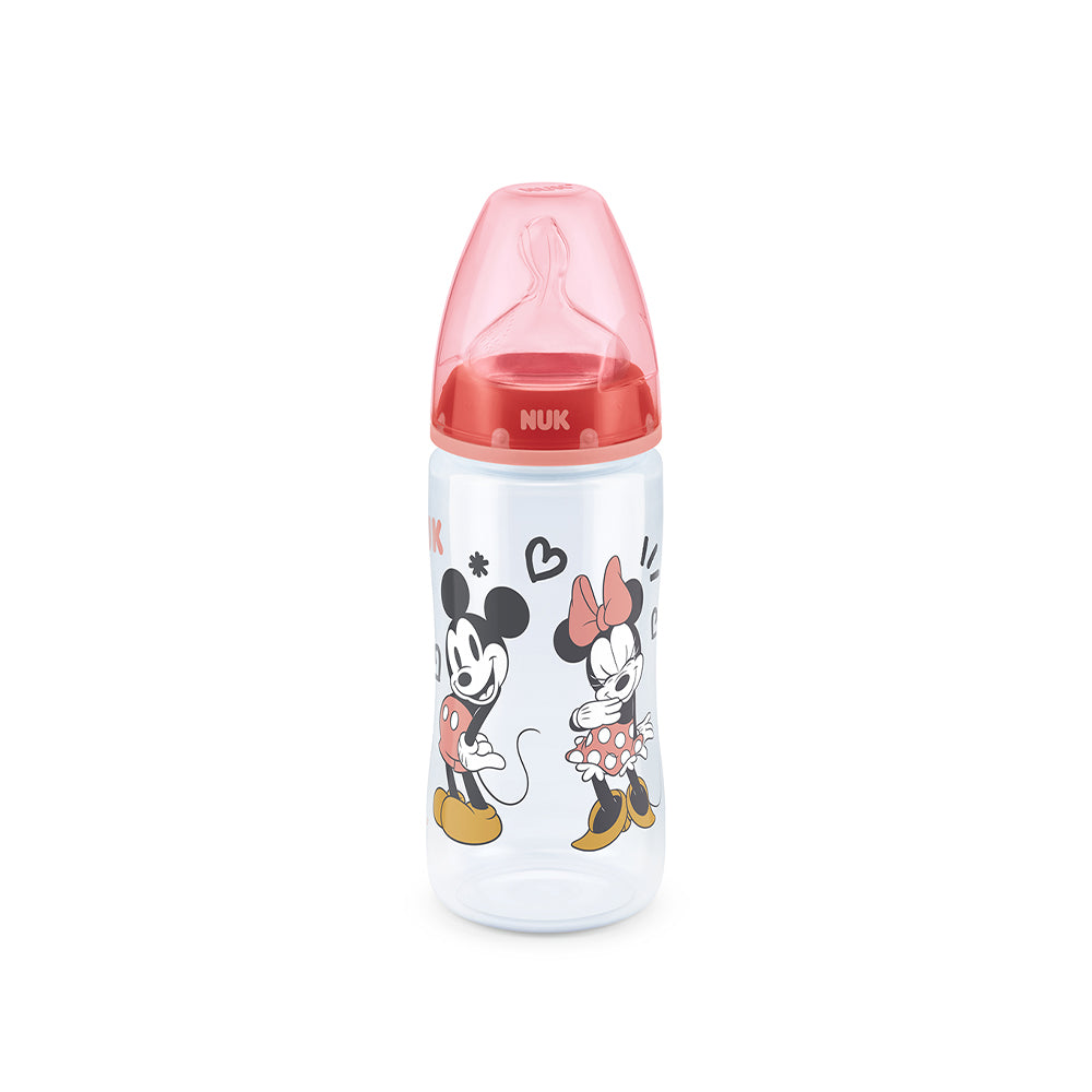 NUK Disney First Choice Temperature Control Bottle with Silicone Teat 300ML -  Minnie - ShopBaby