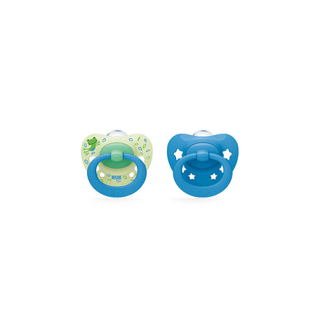 NUK Signature Silicone Soother 2 Pack- Frogs/Stars - ShopBaby