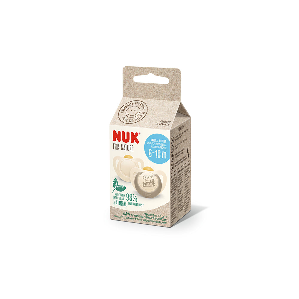 NUK For Nature Latex Soother 2 Pack - Beige