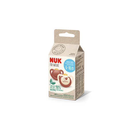 NUK for Nature Latex Soother 2 Pack - Rust