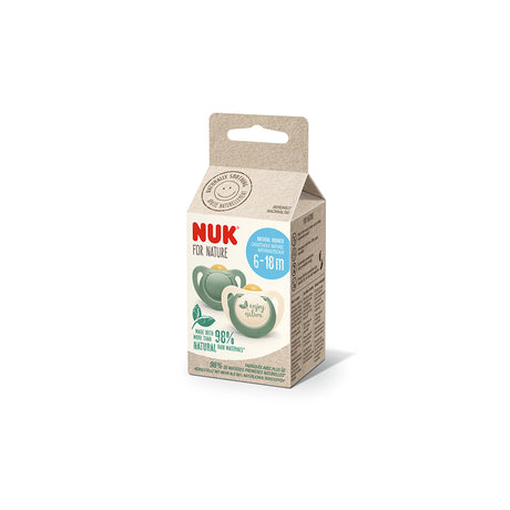 NUK For Nature Latex Soother 2 Pack - Green