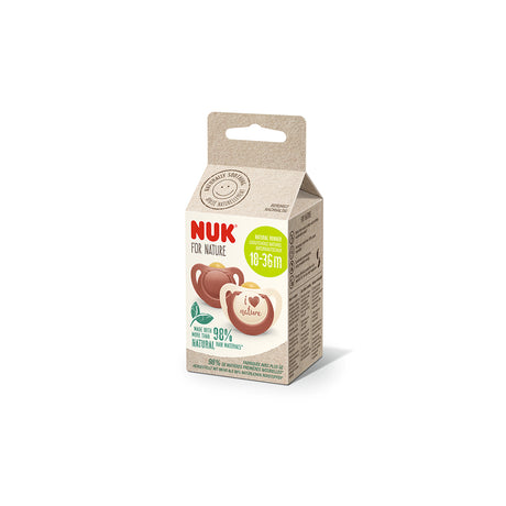 NUK for Nature Latex Soother 2 Pack - Rust