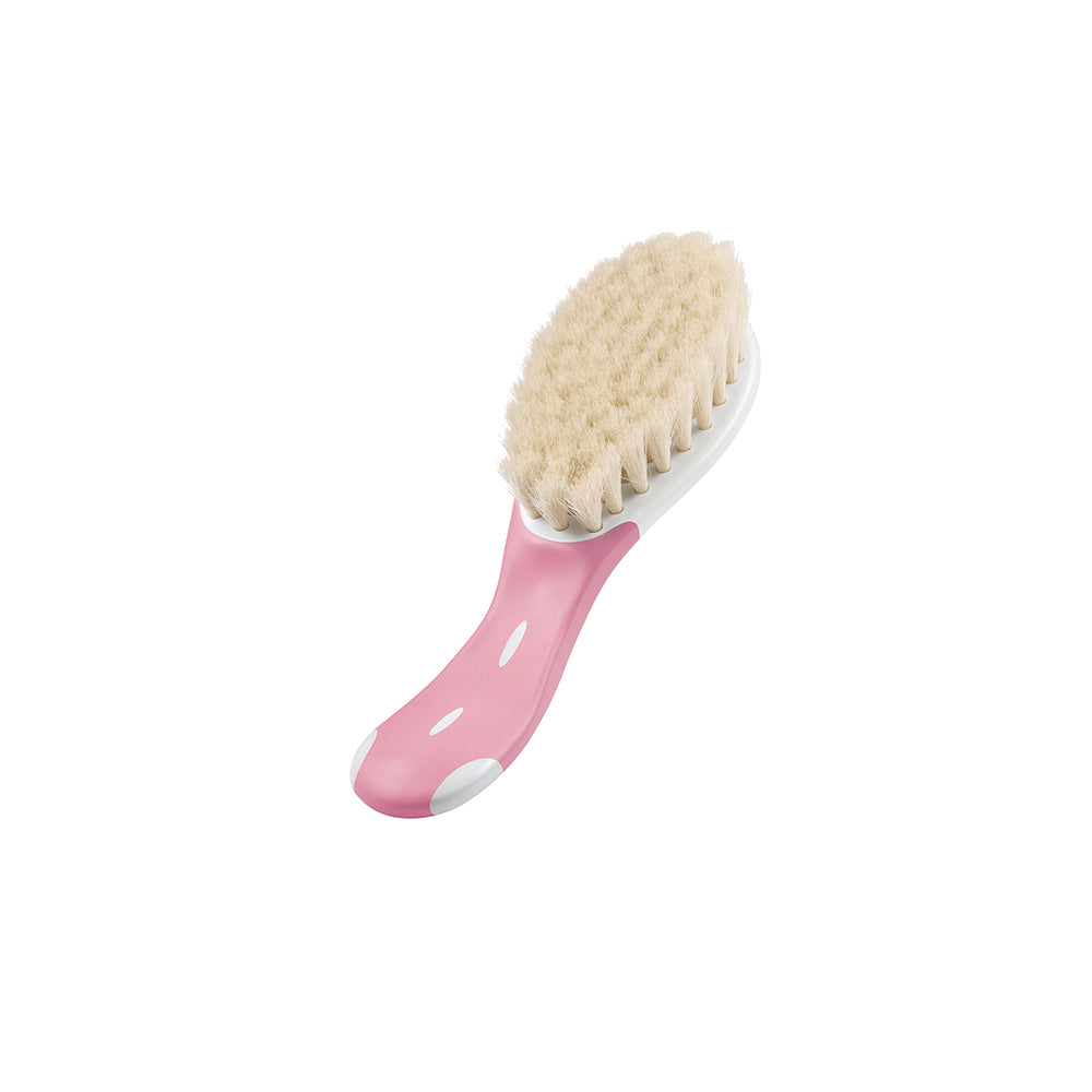 NUK Natural Goat Hair Baby Brush - Pink - ShopBaby